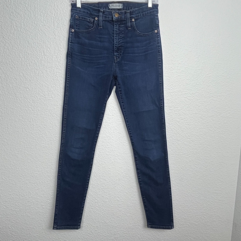 Madewell 10" Skinny Jeans Womens 27 Blue Denim High Rise‎ Dark Wash Streetwear